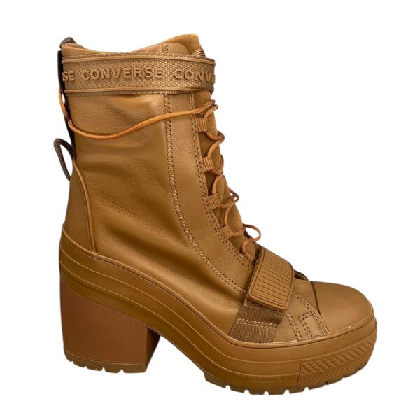 NIB Converse GR82 Boots Clove Camel Brown Leather Chunky Heel Lugged Sole 7.5 - Picture 2 of 10